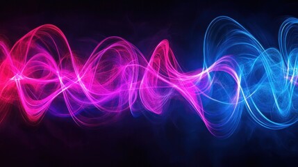 Abstract Pink and Blue Wave Energy