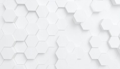 Abstract white hexagon pattern background