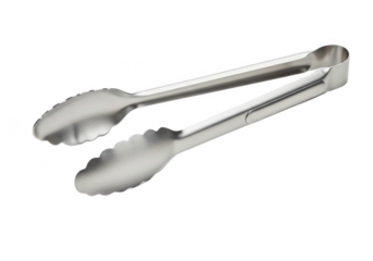 Stainless steel kitchen tongs for cooking and serving food