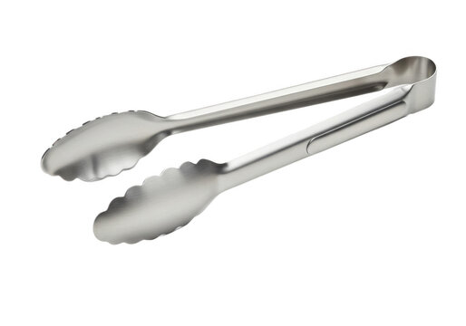 Stainless steel kitchen tongs for cooking and serving food