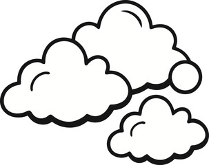  Cloud Vector Icon Set – Flat, Silhouette, Line, and Cute Styles, Weather, Tech, Cute, and Silhouette, Colorful cloud, Cloud