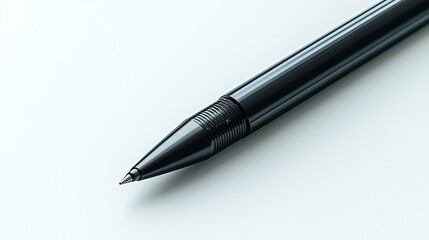 Fototapeta premium Close-up of a dark gray ballpoint pen