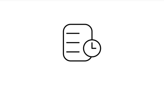 History icon animation on a white background