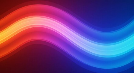 Fototapeta premium Abstract Colorful Waves Background Design Red Orange Pink Blue Gradient Swirls