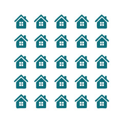 Title: icons santa visit christmas house décor set. House icon set. Home vector illustration sign. Hotel symbol. House vector icon set. home illustration sign collection. building symbol.