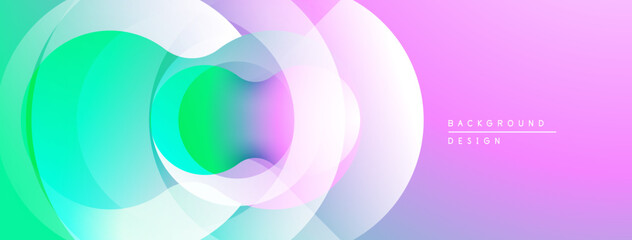 Abstract fluid shapes, vibrant colors blend. Gradient layers create dynamic visual effect. Modern design, smooth transitions.