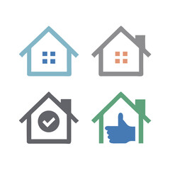 icons santa visit christmas house décor set. House icon set. Home vector illustration sign. Hotel symbol. House vector icon set. home illustration sign collection. building symbol.