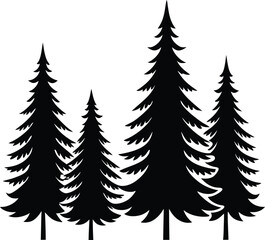 Naklejka premium vector silhouettes of trees