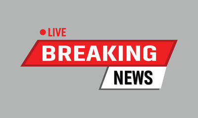  Breaking news background banners set. Breaking news, live broadcast, news screensaver on white background.