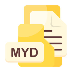 Obraz premium MYD Format Icon