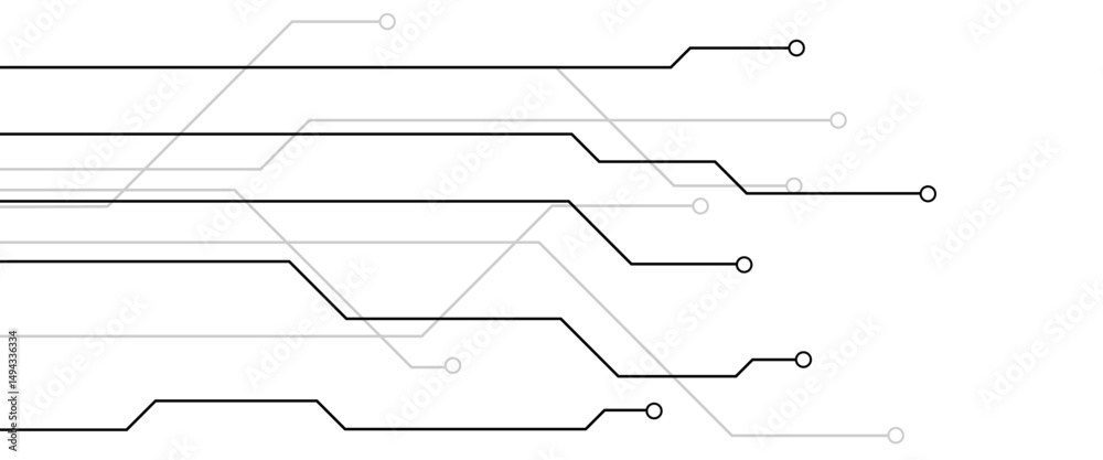 Poster Vectors Abstract connecting lines and dots. Social networking, network connection and global communication technology background