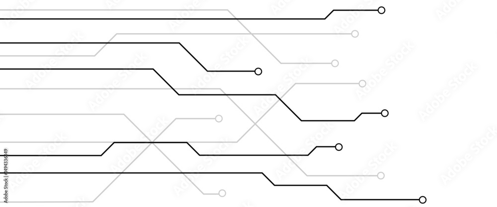 Poster Vectors Abstract connecting lines and dots. Social networking, network connection and global communication technology background