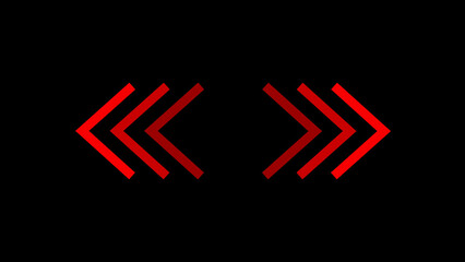 Red chevron arrows design with a black background signifying directional guidance and navigation elements for website and digital content