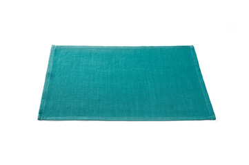 Green napkin isolated on white background