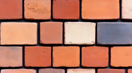 Fototapeta premium Brick wall design urban setting texture photography industrial environment close-up view construction concept