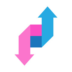 Change Vector Flat Icon Design