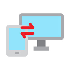 Pair Devices Vector Flat Icon Design