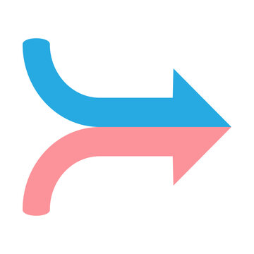 Merge Arrows Vector Flat Icon Design