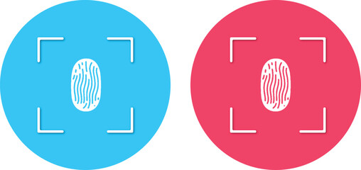 Finger print illustration icon with hand drawn doodle style vector illustration.