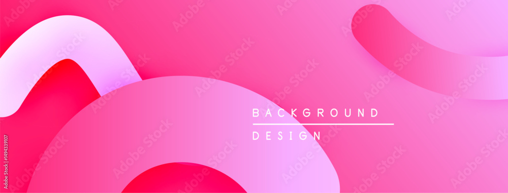 Aufkleber abstract pink background. overlapping shapes create fluid, modern design. gradient colors offer soft
