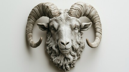Pan Greek god, goat horns, rustic charm, plain white background, god of the wild