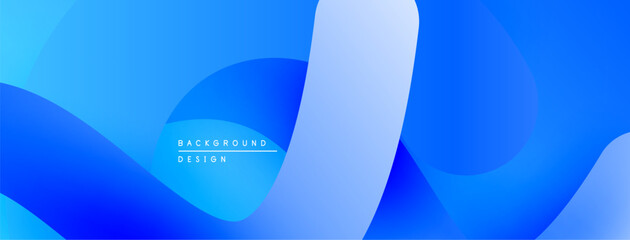 Abstract blue background. Smooth gradients create flowing shapes, modern design element. Minimalist aesthetic, vibrant colors.