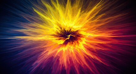 Abstract burst of vibrant colors
