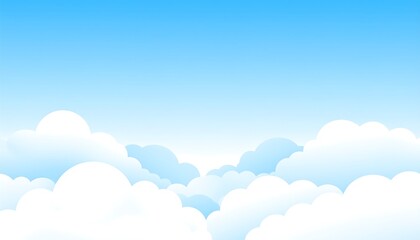 Cloudy Blue Sky Background.