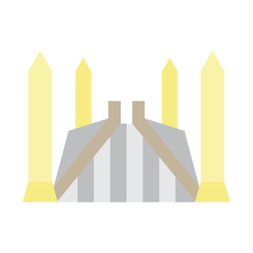 Fasial Mosque Vector Flat Icon Design
