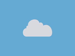 Fototapeta premium A simple illustration of a fluffy white cloud against a light blue sky