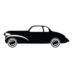 Fototapeta premium vintage retro car silhouette icon vector illustration design on white background