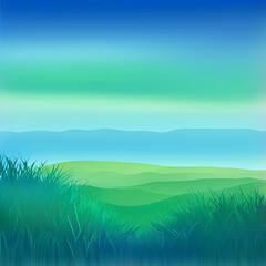 Obraz premium Smooth Pastoral Landscape Scene,AI