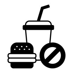 No Food or Drink black icon