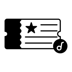 Concert Ticket  black icon