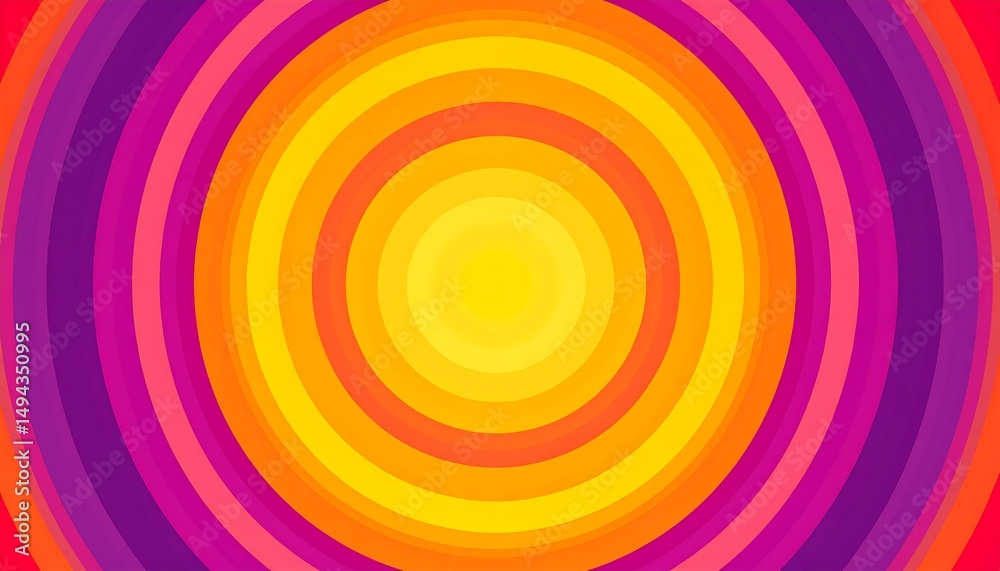 Aufkleber concentric circles with gradient, and colorful design.