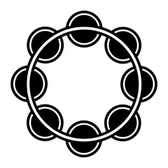 Tambourine black icon