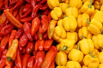 Vegetables and fruits are sold at a bazaar in Tel Aviv.