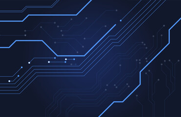 Obraz premium Abstract Electronic Circuit Board Design - Technology Background