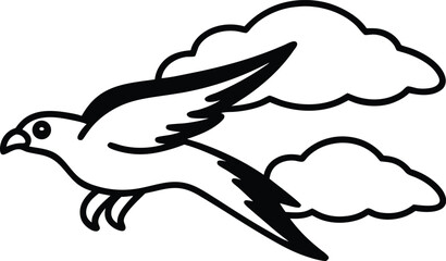 Obraz premium dove of peace on the sky