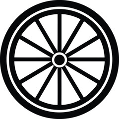 Fototapeta premium bicycle wheel icon vector illustration