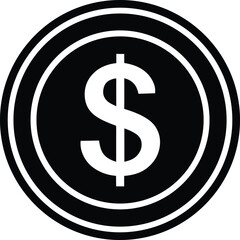 dollar coin icon vector illustration