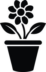 flower pot icon vector illustration