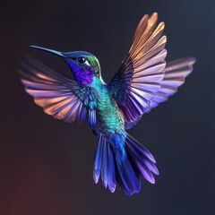 Obraz premium Miraculous Bright Creature Floating Effortlessly in Heat