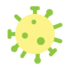 Virus Vector Flat Icon Design