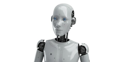 Close-up of a child-like robot