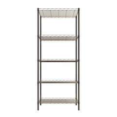 Pipe Steel Shelving Front View 3D Render Illustration