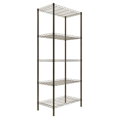 Pipe Steel Shelving Side View 3D Render Illustration