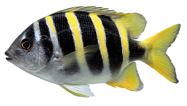 Spotted drum fish marine animal closeup