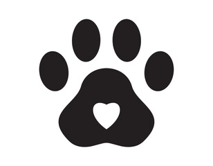 pet paw icon vector design.eps