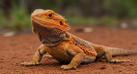Obraz premium A Majestic Bearded Dragon in its Natural Habitat